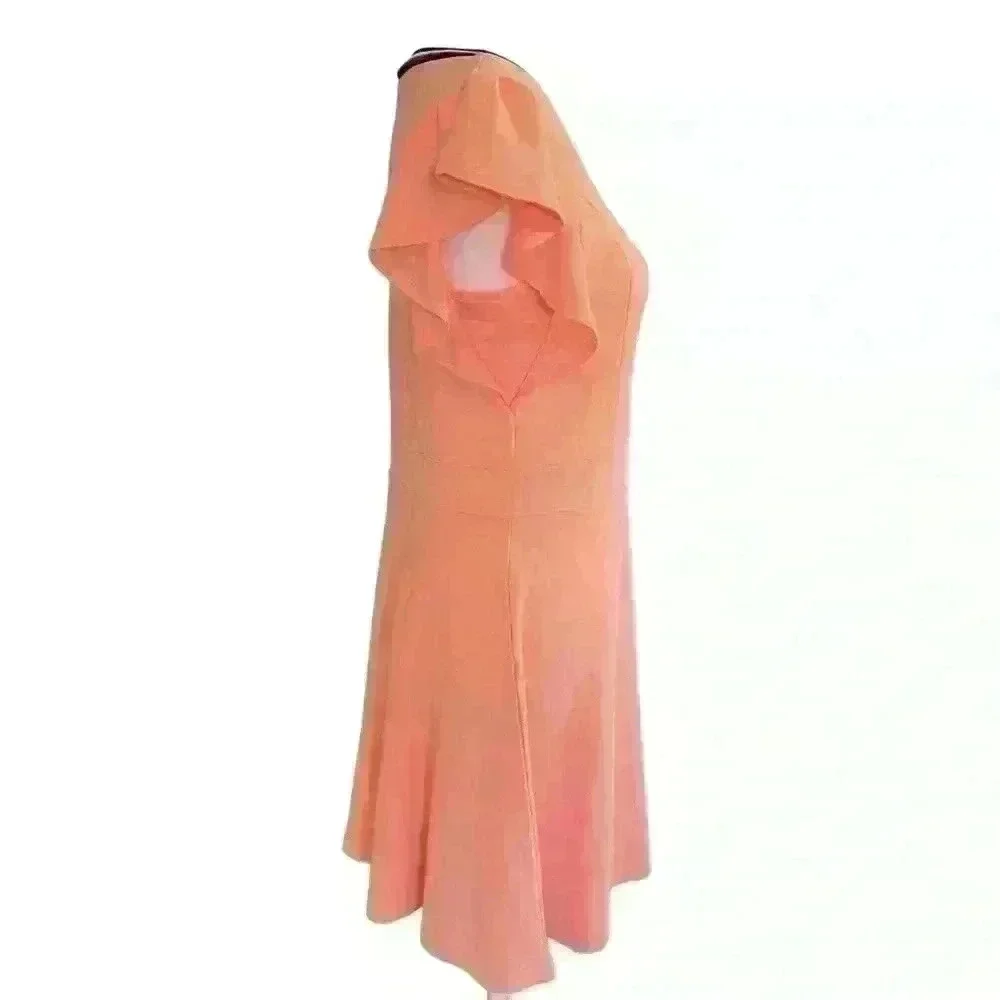 Tommy Hilfiger Girl’s Pique Dress. Ruffle Sleeves. Peach colored. Size 16